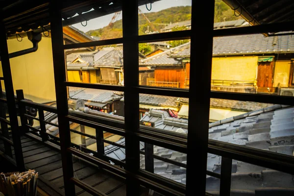 Pencereden Görünen Kyoto Şehir Manzarası — Stok fotoğraf