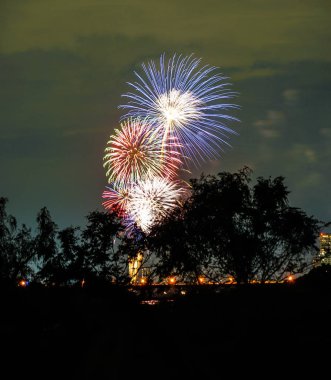 Setagaya-ku, Tama River fireworks display (2019) clipart