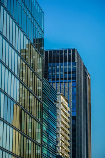 Zonnige Blauwe Lucht Akihabara Van Gebouwen — Stockfoto