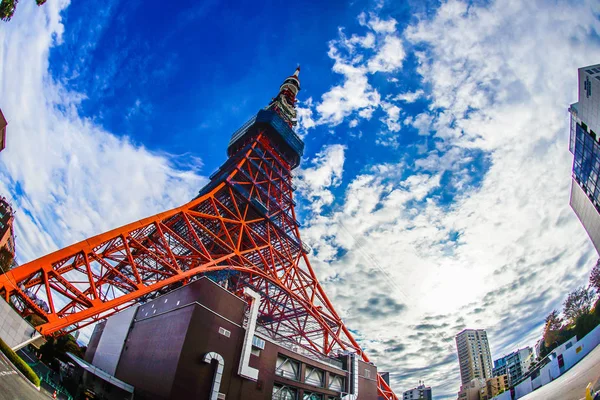 Cielo Blu Torre Tokyo — Foto Stock