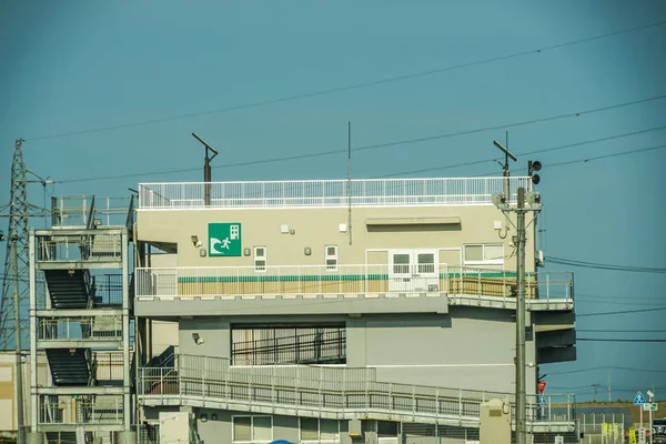 Tsunami Evakuierungsturm Stadt Sendai Präfektur Miyagi — Stockfoto