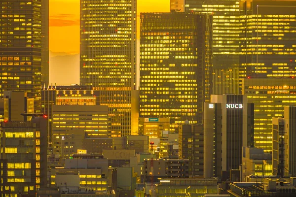 Zonsondergang Van Het Observatorium Van Nagoya Tower — Stockfoto