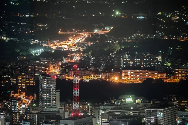 Widok Nocy Widziany Wieży Zabytkowej Jokohamy — Zdjęcie stockowe