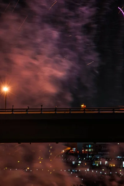 Fuegos Artificiales Humo Cruces 2018 — Foto de Stock