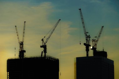 Şehir gelişim manzarasından Yokohama Minato Mirai (11 Mayıs 2018)