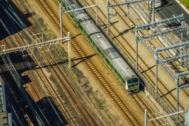 Tokyo şehir manzarası Dünya Ticaret Merkezi 'nden (Deniz kenarında) görülüyor)