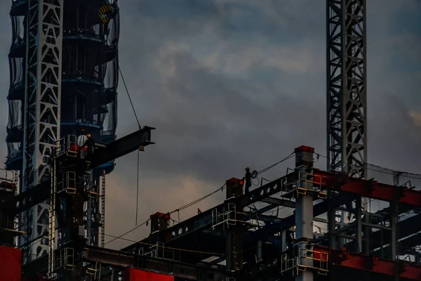 Estaleiro Construção Edifício Alto — Fotografia de Stock