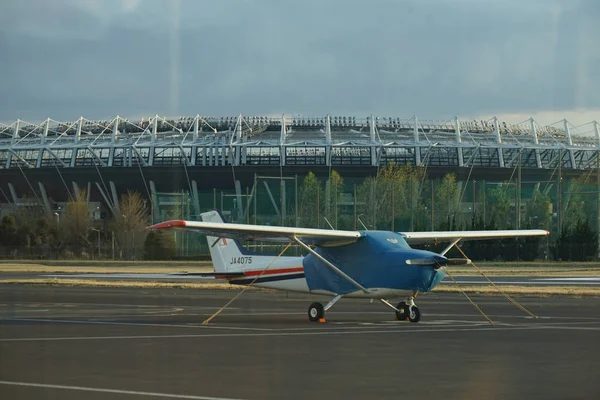 Vista Panorámica Del Avión Enfoque Selectivo — Foto de Stock