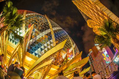 Gece görüşünün Macau Özel Yönetim Bölgesi (Grand Lisboa)