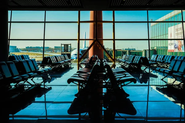 Immagine Del Terminal Dell Aeroporto Internazionale Pechino — Foto Stock