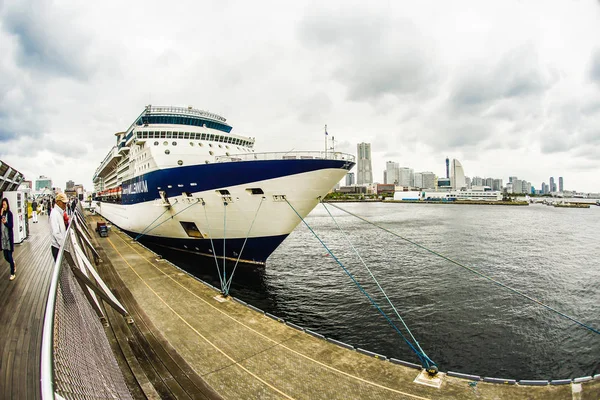 Yokohama Stadsgezicht Luxe Lijnvaart Celebrity Millennium — Stockfoto