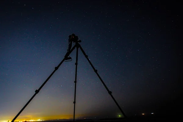 Camera Photographing Starry Sky — Stock Photo, Image