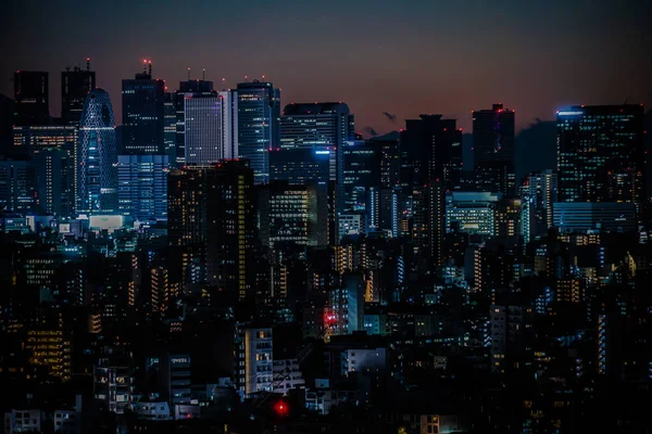 Solnedgång Från Bunkyo Civic Center Shinjuku — Stockfoto