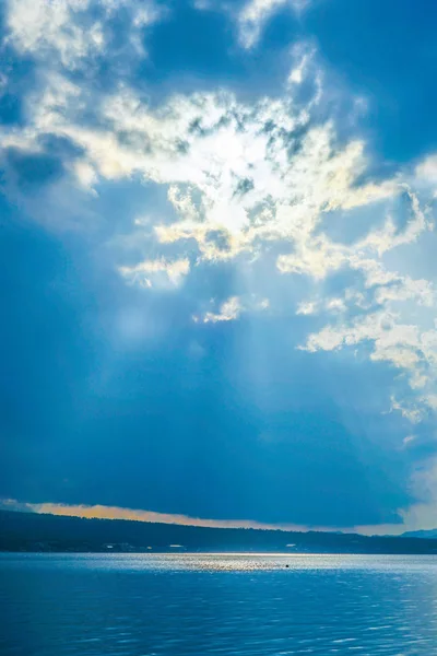 Luce Del Sole Collegato Lago Yamanaka — Foto Stock