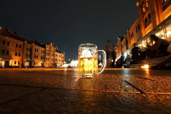 Пиво Изображения Питья Открытом Воздухе — стоковое фото