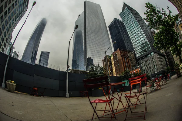 Streets Benches New York Lower Manhattan — Stock Photo, Image