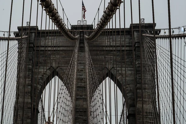 Γέφυρα Του Μπρούκλιν Νέα Υόρκη Usa — Φωτογραφία Αρχείου