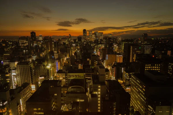 Nagoya Kulesi Nin Gözlemevinden Gün Batımı — Stok fotoğraf