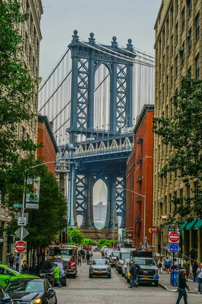 Manhattan Bridge Estados Unidos América Brooklyn — Fotografia de Stock