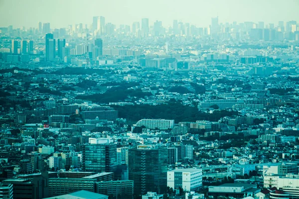横浜ランドマークタワーから見えるみなとみらいの夜 — ストック写真