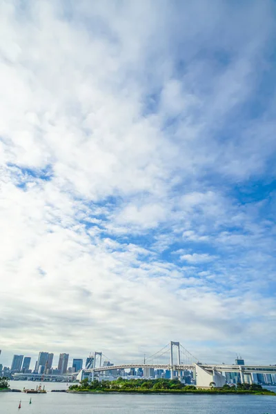 Tokyo Silueti Odaiba Dan Görüldüğü Gibi — Stok fotoğraf