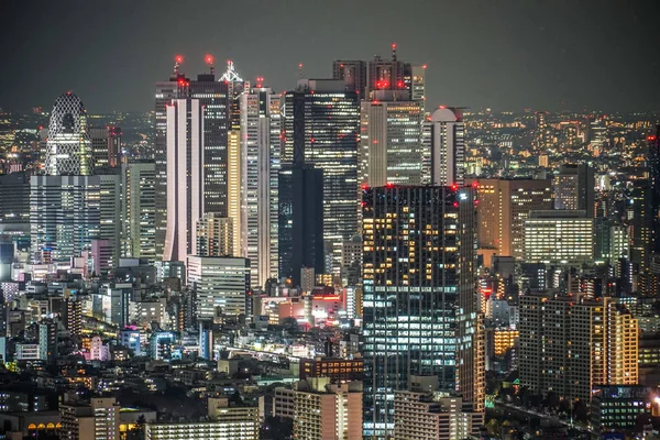 Shinjuku Vista Noturna Cidade Sol — Fotografia de Stock