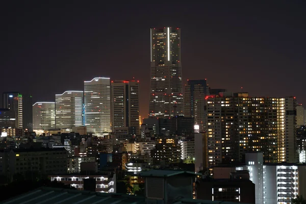 夜景のみなとみらい — ストック写真