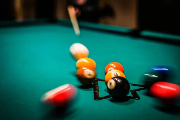 Close Billiards Selective Focus — Stock Photo, Image