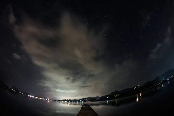 Lake Yamanaka Sterrenhemel — Stockfoto
