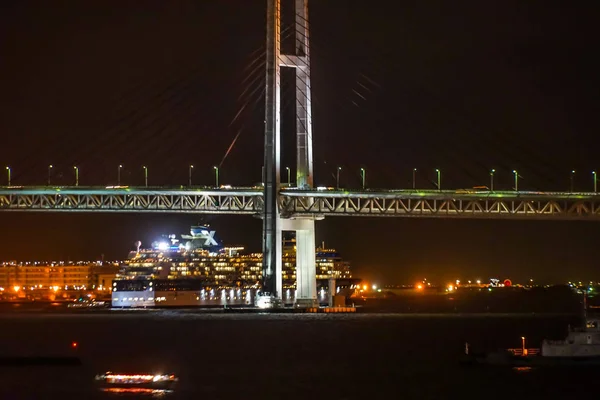 Yokohama Körfezi Köprüsü Ünlü Milenyum — Stok fotoğraf
