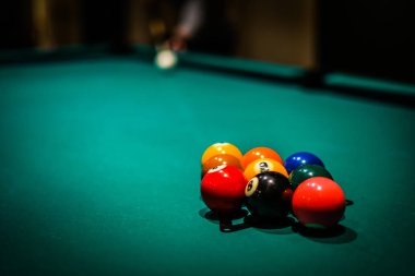 bilardoya yakın çekim, seçici odaklanma