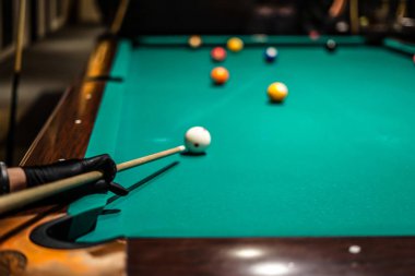 bilardoya yakın çekim, seçici odaklanma