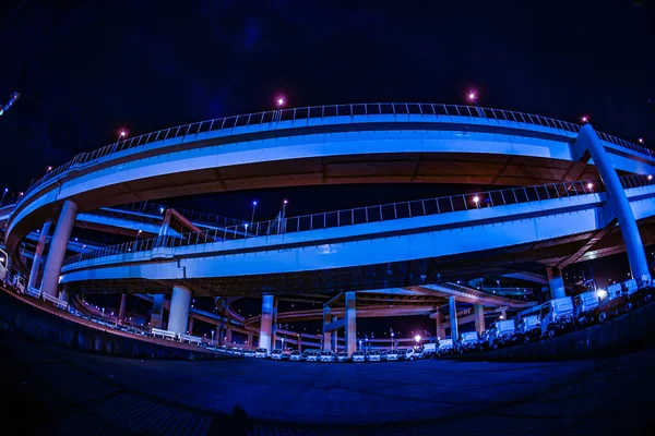 Bayshore Route Daikoku Kreuzung Tsurumi Yokohama Stadt — Stockfoto