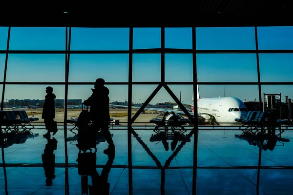 Immagine Del Terminal Dell Aeroporto Internazionale Pechino — Foto Stock