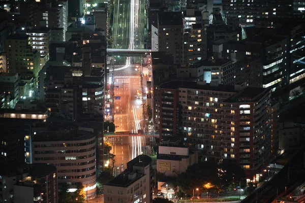 Yokohama夜间交通图像 — 图库照片