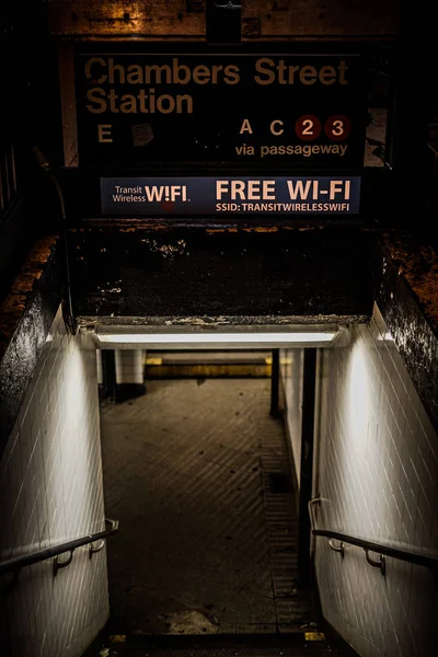 Entrance Subway New York — Stock Photo, Image