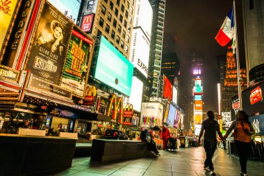 New York Times Meydanı 'nın gece manzarası (Timessquare)