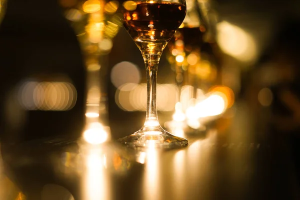 Snygg Vin Glas Selektivt Fokus — Stockfoto