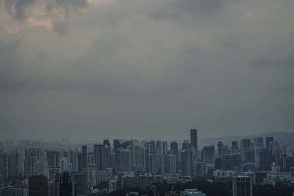 Groupe Bâtiments Visibles Depuis Belvédère Marina Bay Sands — Photo