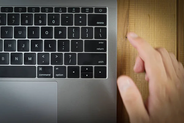 Tastatur Bild Von Stilvollen Laptop — Stockfoto