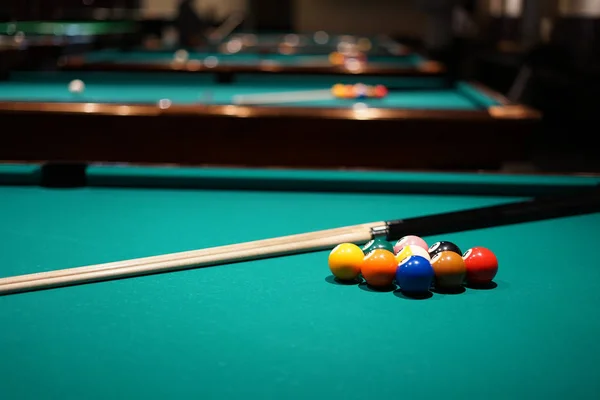 Close Billiards Selective Focus — Stock Photo, Image