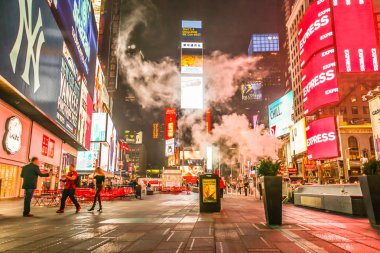 New York Times Meydanı 'nın gece manzarası (Timessquare)