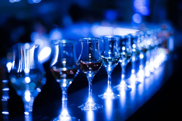 Elegante Bicchiere Vino Fuoco Selettivo — Foto Stock