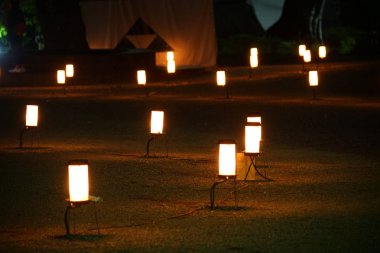 Odawara Kalesi 'nin fenerlerinin görüntüsü