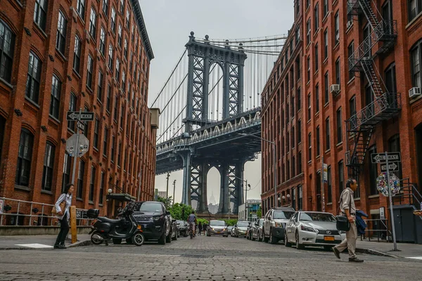 Manhattan Bridge Estados Unidos América Brooklyn — Fotografia de Stock