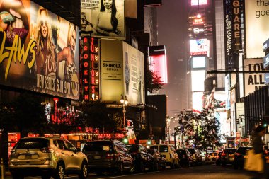New York Times Meydanı 'nın gece manzarası (Timessquare)