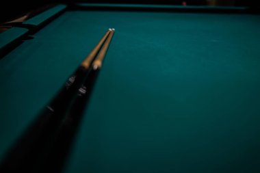 close-up of billiards, selective focus clipart