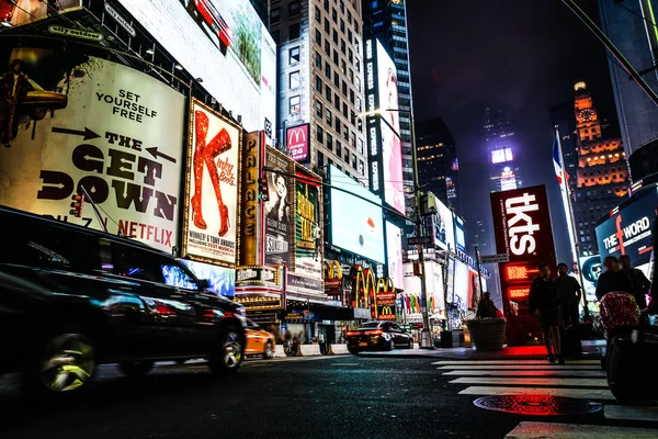 Widok Nocny New York Times Square Timessquare — Zdjęcie stockowe