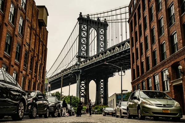 Manhattan Bridge Estados Unidos América Brooklyn — Fotografia de Stock