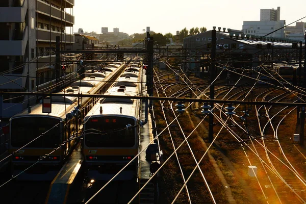 Selectieve Aandacht Voor Trein Spoor — Stockfoto